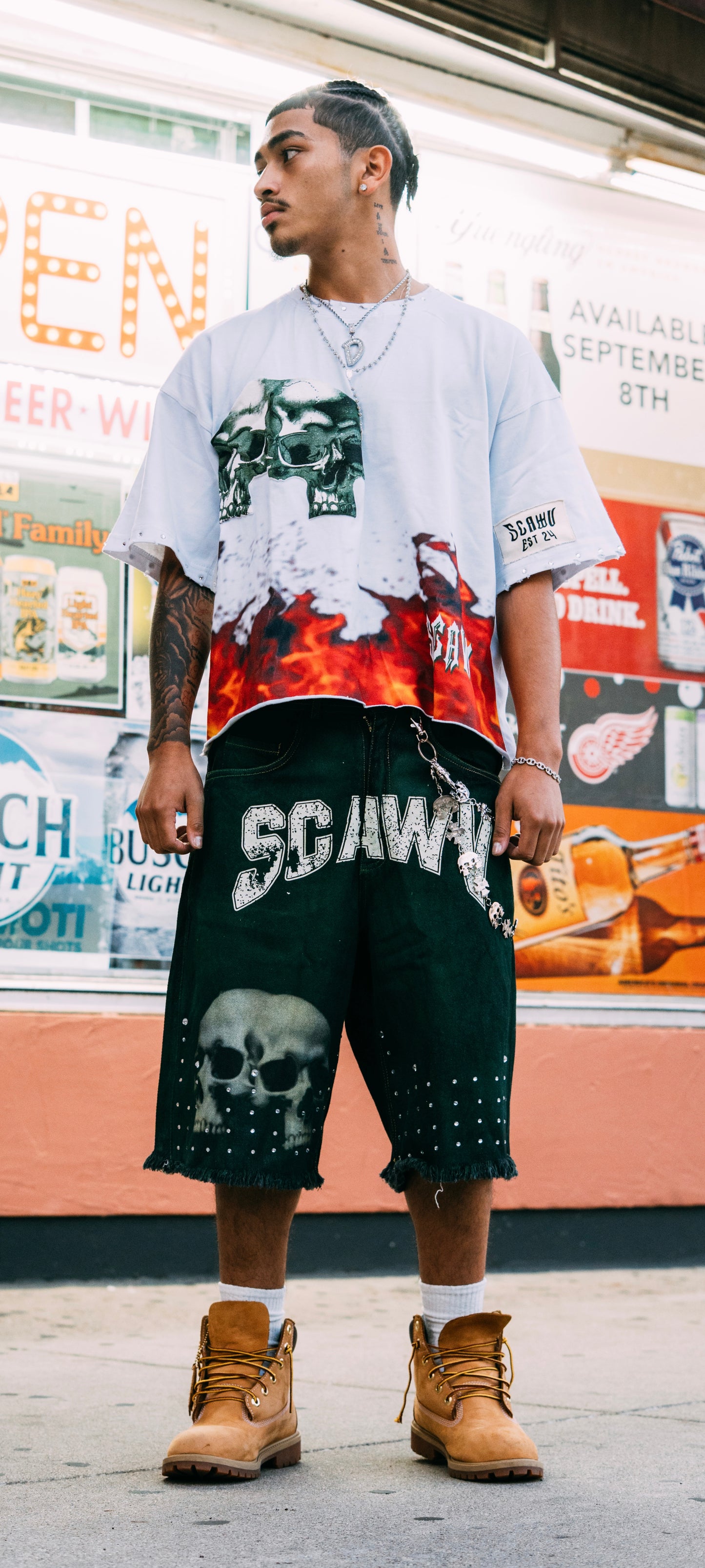 SCAWV "Hulk Green" Denim Jorts